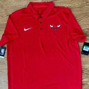 Nike Mens Chicago Bulls Dri Fit Golf Polo Size XL